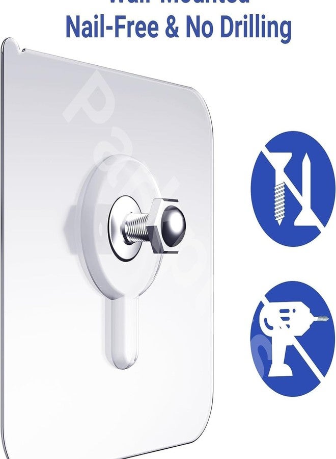 Parkplus خطافات جدارية من بارك بلس لتعليق قوي، خطافات لولبية لاصقة للجدران شديدة التحمل، خطافات ذاتية اللصق، معلقات جدارية، أدوات مطبخ، تعليق ملابس، إطار صور لاصق (عبوة من 5 قطع) - Image 2